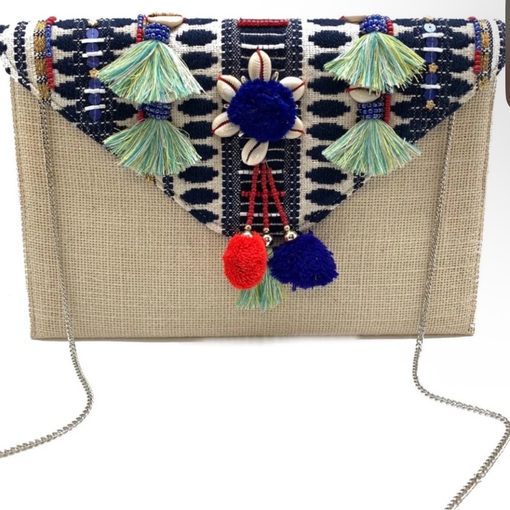 Bohemian Style Tassel Clutch/Shoulder Bag